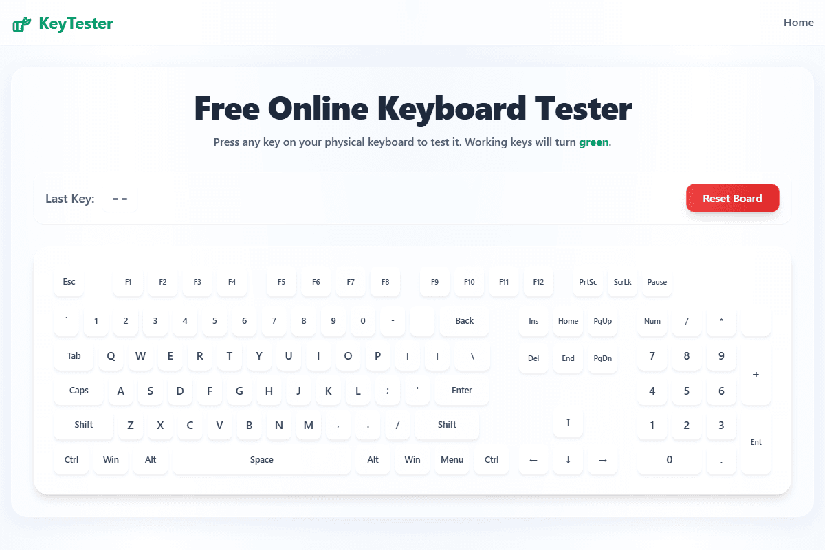 Keyboard Tester screenshot